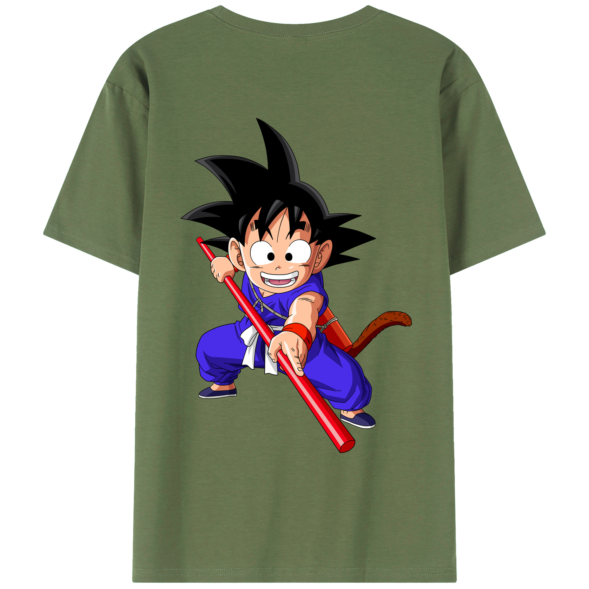 （画像用） ドラゴンボール 孫悟空（そん ごくう）Son Goku カカロット DRAGON BALL Kakarotto 綿100％ メンズ半袖Tシャツ（バックプリント） 通気性